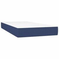 vidaXL Boxspringbett mit Matratze Blau 90x190 cm Stoff