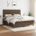 vidaXL Boxspringbett mit Matratze Dunkelbraun 160x200 cm Stoff