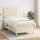 vidaXL Boxspringbett mit Matratze Creme 100x200 cm Stoff