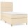 vidaXL Boxspringbett mit Matratze Creme 100x200 cm Stoff