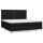 vidaXL Boxspringbett mit Matratze Schwarz 200x200 cm Stoff