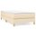 vidaXL Boxspringbett mit Matratze Creme 90x190 cm Stoff