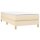 vidaXL Boxspringbett mit Matratze Creme 90x190 cm Stoff