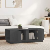 vidaXL Couchtisch Grau 110x50x40 cm Massivholz Kiefer