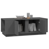 vidaXL Couchtisch Grau 110x50x40 cm Massivholz Kiefer