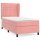 WOWONA Boxspringbett mit Matratze Rosa 80x200 cm Samt