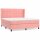 vidaXL Boxspringbett mit Matratze Rosa 160x200 cm Samt