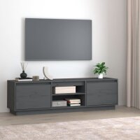 vidaXL TV-Schrank Grau 140x35x40 cm Massivholz Kiefer