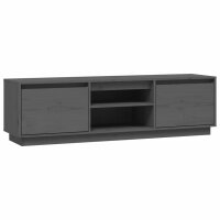 vidaXL TV-Schrank Grau 140x35x40 cm Massivholz Kiefer