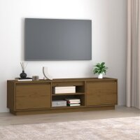 vidaXL TV-Schrank Honigbraun 140x35x40 cm Massivholz Kiefer