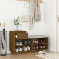 vidaXL Schuhregal Honigbraun 110x34x61 cm Massivholz Kiefer