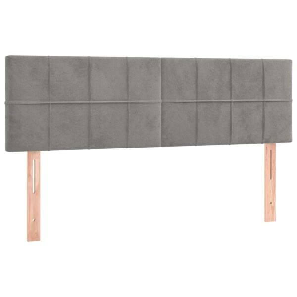 vidaXL Kopfteile 2 Stk. Hellgrau 72x5x78/88 cm Samt