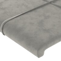 vidaXL Kopfteile 2 Stk. Hellgrau 72x5x78/88 cm Samt