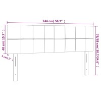 vidaXL Kopfteile 2 Stk. Hellgrau 72x5x78/88 cm Samt