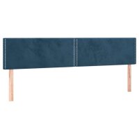 vidaXL Kopfteile 2 Stk. Dunkelblau 100x5x78/88 cm Samt