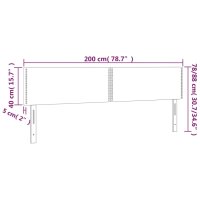 vidaXL Kopfteile 2 Stk. Dunkelblau 100x5x78/88 cm Samt