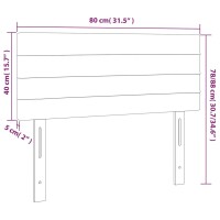 vidaXL Kopfteil Dunkelgrau 80x5x78/88 cm Samt