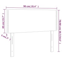 vidaXL Kopfteil Cappuccino-Braun 90x5x78/88 cm Kunstleder