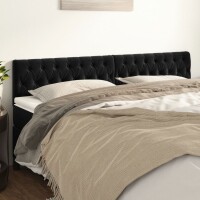 vidaXL Kopfteile 2 Stk. Schwarz 100x7x78/88 cm Samt