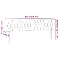 vidaXL Kopfteile 2 Stk. Schwarz 100x7x78/88 cm Samt