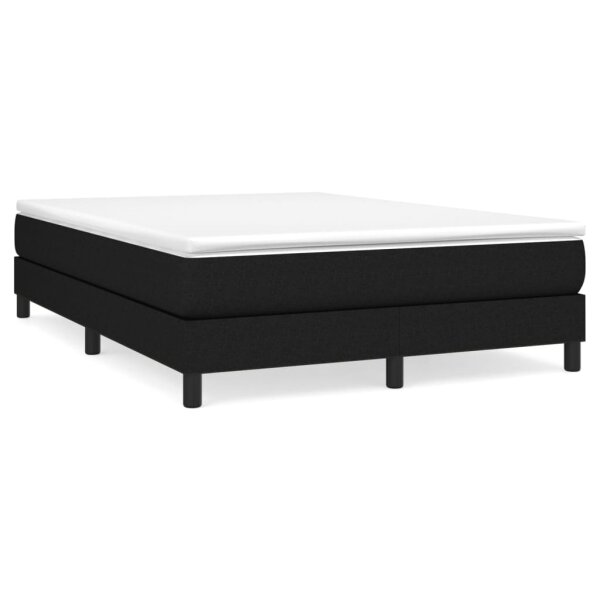 vidaXL Boxspringbett Schwarz 140x200 cm Stoff