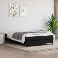 vidaXL Boxspringbett Schwarz 140x200 cm Stoff