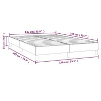 vidaXL Boxspringbett Schwarz 140x200 cm Stoff