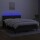 vidaXL Boxspringbett mit Matratze &amp; LED Schwarz 140x200 cm Stoff