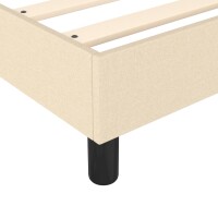 vidaXL Boxspringbett mit Matratze Creme 90x190 cm Stoff