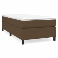 vidaXL Boxspringbett mit Matratze Dunkelbraun 100x200 cm Stoff