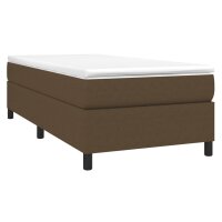 vidaXL Boxspringbett mit Matratze Dunkelbraun 100x200 cm Stoff