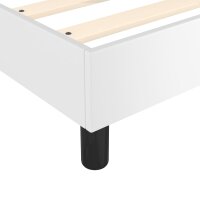 vidaXL Boxspringbett mit Matratze Wei&szlig; 90x200 cm Kunstleder