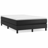 vidaXL Boxspringbett mit Matratze Schwarz 120x200 cm Kunstleder