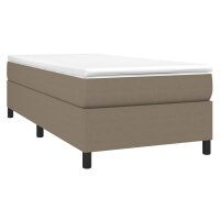 WOWONA Boxspringbett mit Matratze Taupe 100x200 cm Stoff