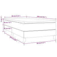 vidaXL Boxspringbett mit Matratze Schwarz 80x200 cm Kunstleder