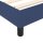 vidaXL Boxspringbett mit Matratze Blau 90x200 cm Stoff