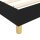 vidaXL Boxspringbett mit Matratze Schwarz 140x190 cm Stoff