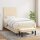 vidaXL Boxspringbett mit Matratze Creme 90x190 cm Stoff