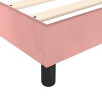 vidaXL Boxspringbett mit Matratze Rosa 80x200 cm Samt