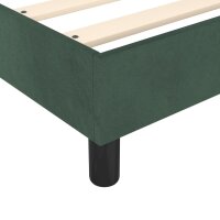 vidaXL Boxspringbett mit Matratze Dunkelgr&uuml;n 140x190 cm Samt