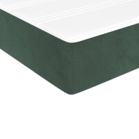 vidaXL Boxspringbett mit Matratze Dunkelgr&uuml;n 140x190 cm Samt