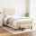 WOWONA Boxspringbett mit Matratze Creme 120x200 cm Stoff