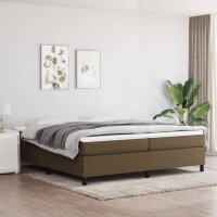 vidaXL Boxspringbett mit Matratze Dunkelbraun 200x200 cm Stoff