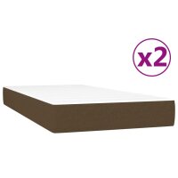 vidaXL Boxspringbett mit Matratze Dunkelbraun 200x200 cm Stoff