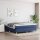 vidaXL Boxspringbett mit Matratze Blau 160x200 cm Stoff