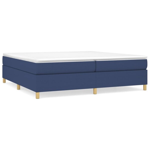 vidaXL Boxspringbett mit Matratze Blau 200x200 cm Stoff