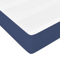 vidaXL Boxspringbett mit Matratze Blau 200x200 cm Stoff