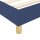 vidaXL Boxspringbett mit Matratze Blau 200x200 cm Stoff