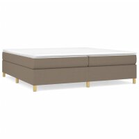 vidaXL Boxspringbett mit Matratze Taupe 200x200 cm Stoff