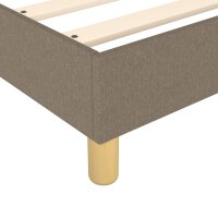 vidaXL Boxspringbett mit Matratze Taupe 200x200 cm Stoff